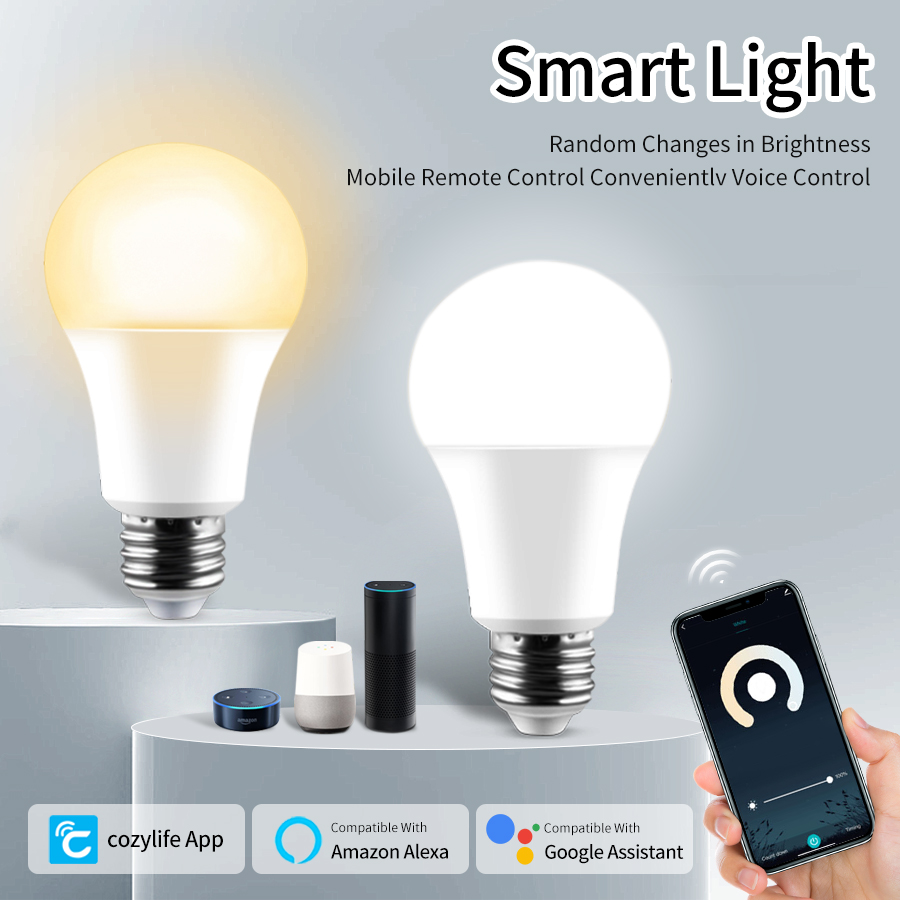 Smart Home Yellow - 110V 220V E27 WiFi 스마트 LED
