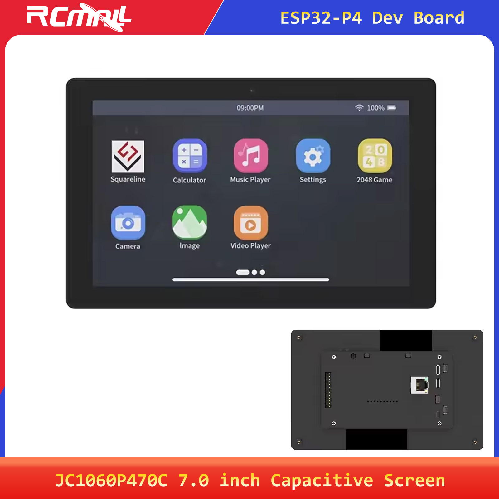 Smart Home Esp32 - JC1060P470C 7.0인치 1024x600 IPS 정전식 터치