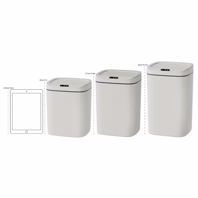 Smart Home Junkie - 1팩 스마트 모션 센서 휴지통, 뚜껑이