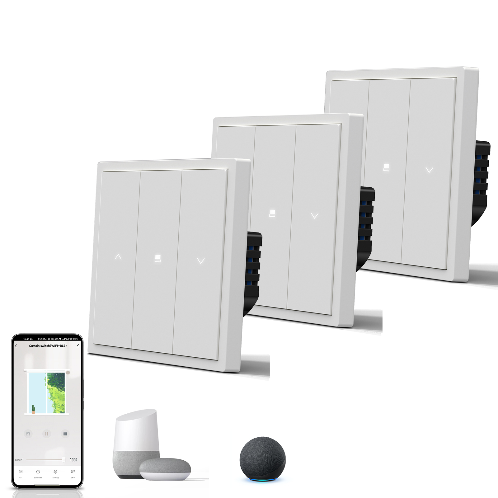 Smart Home Yellow - BSEED Zigbee 셔터 스위치 스마트 기계식