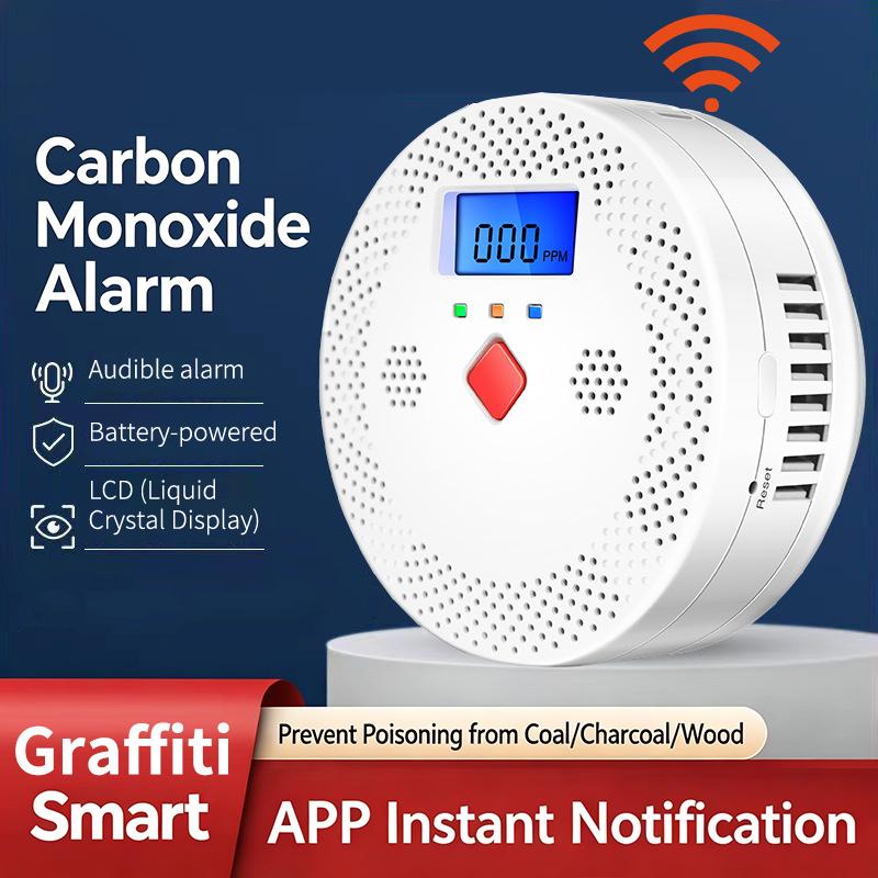 Smart Home Monitoring - WiFi 스마트 일산화탄소 감지기 알람 85dB