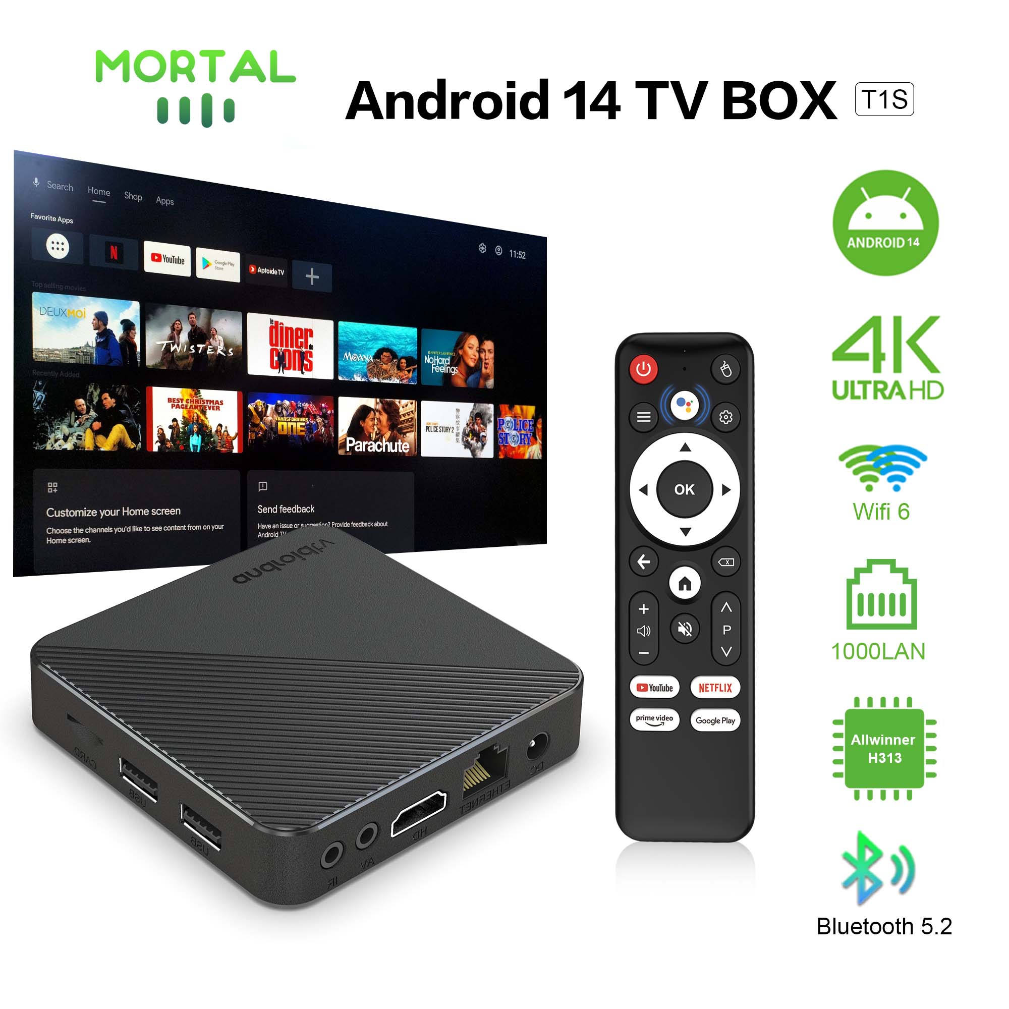 Smart Home Midea - Android14 스마트 홈 시어터 TV 박스