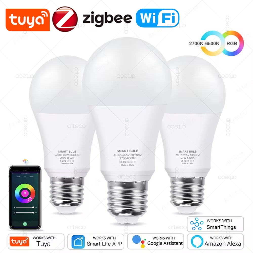 Smart Home Yellow - Tuya E27 Zigbee LED 전구 WiFi