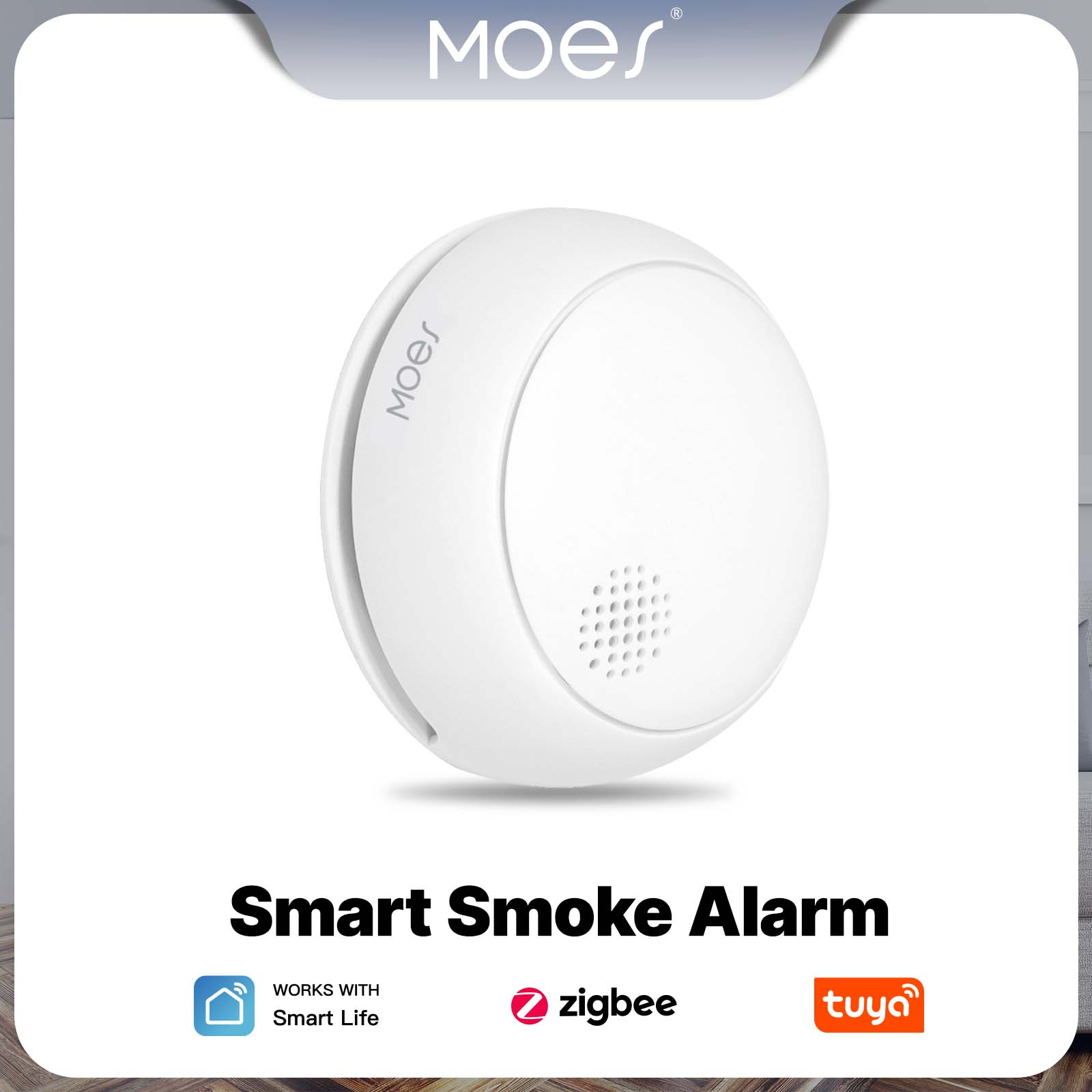 Smart Home Theater - MOES ZigBee 스마트 연기 경보 감지기