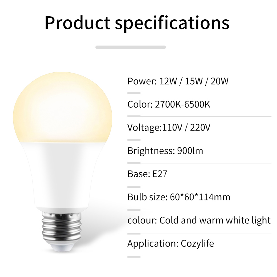 110V 220V E27 WiFi 스마트 LED 전구  - Smart Home Yellow 리뷰 및 가격