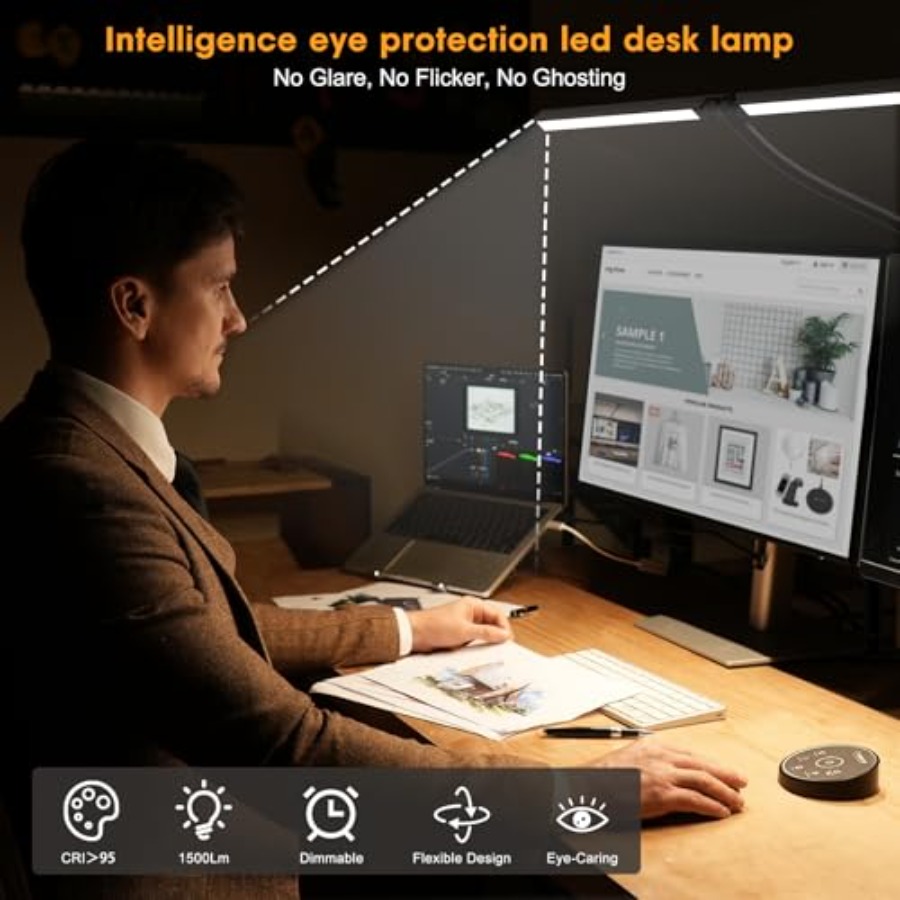 사무실 및 가정용 LED 데스크 램프 - 눈 보호 기능 - Smart Home Monitoring 리뷰 및 가격