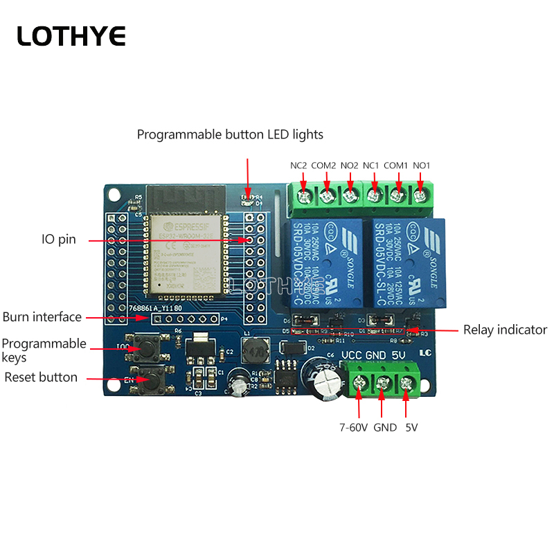 ESP32-WROOM 듀얼 채널 와이파이 블루투스 릴레 - Smart Home Esp32 리뷰 및 가격