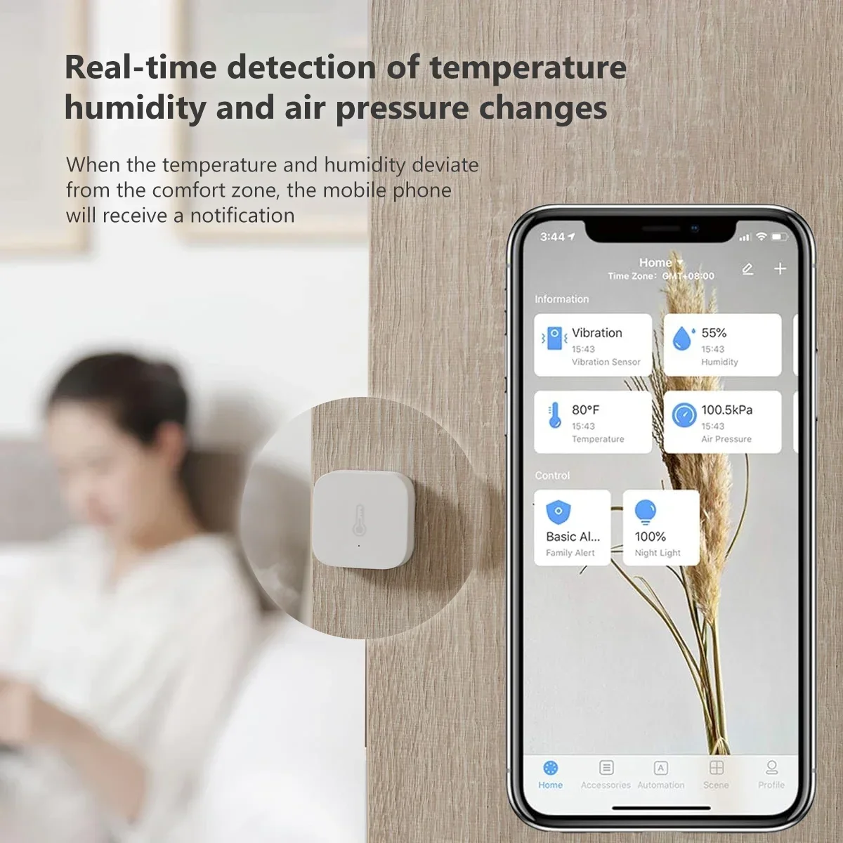 Aqara 온도 센서 Zigbee 스마트 공기질 압력  - Smart Home Group 리뷰 및 가격