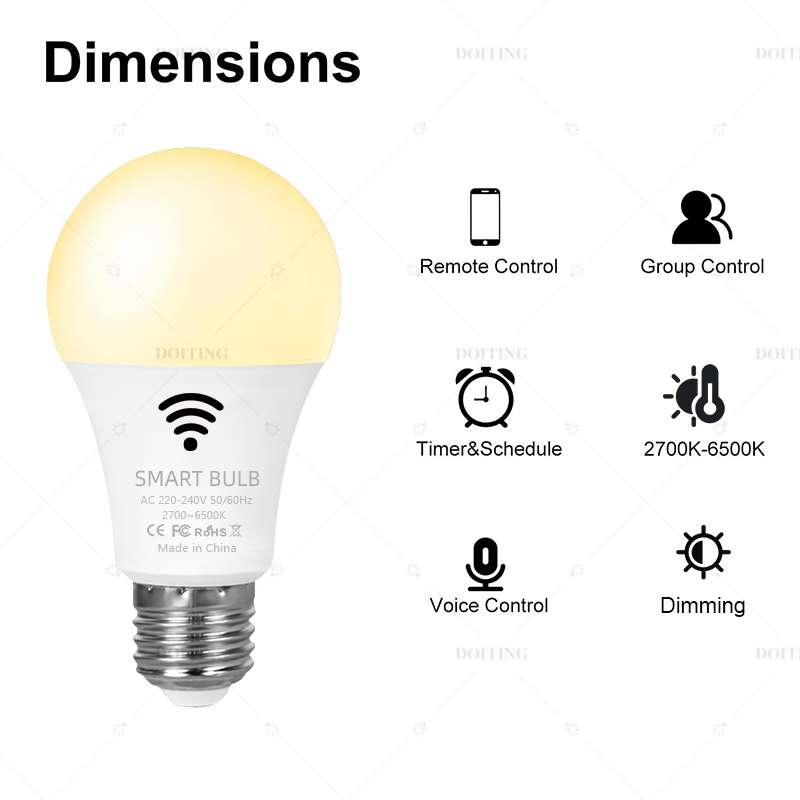 스마트 라이프 Tuya WiFi E27 전구 LED 조 - Smart Home Yellow 리뷰 및 가격