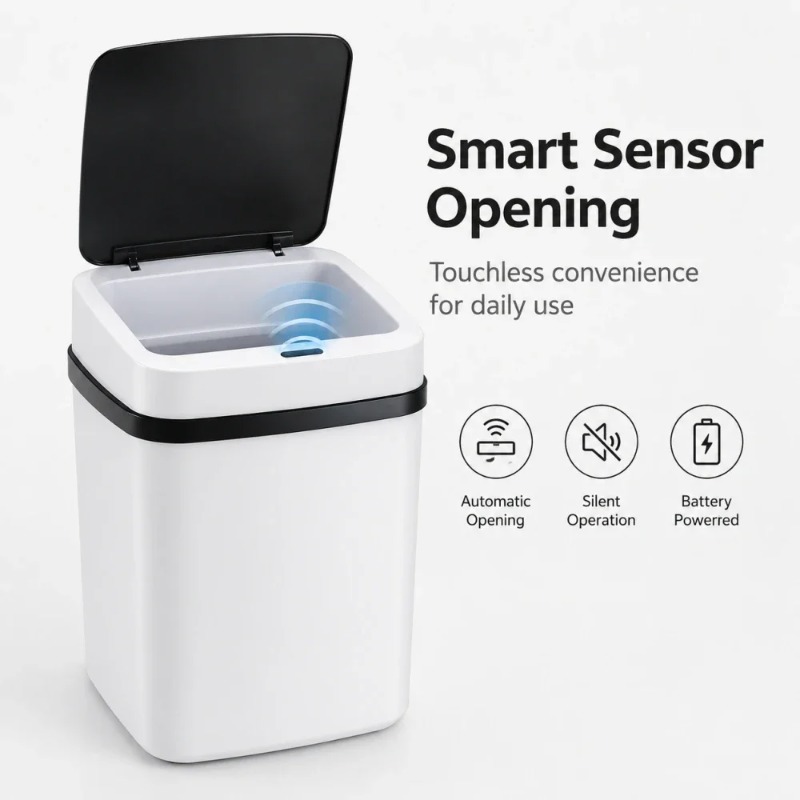 방수 13L 스마트 자동 센서 휴지통 터치리스 인덕션  - Smart Home Junkie 리뷰 및 가격