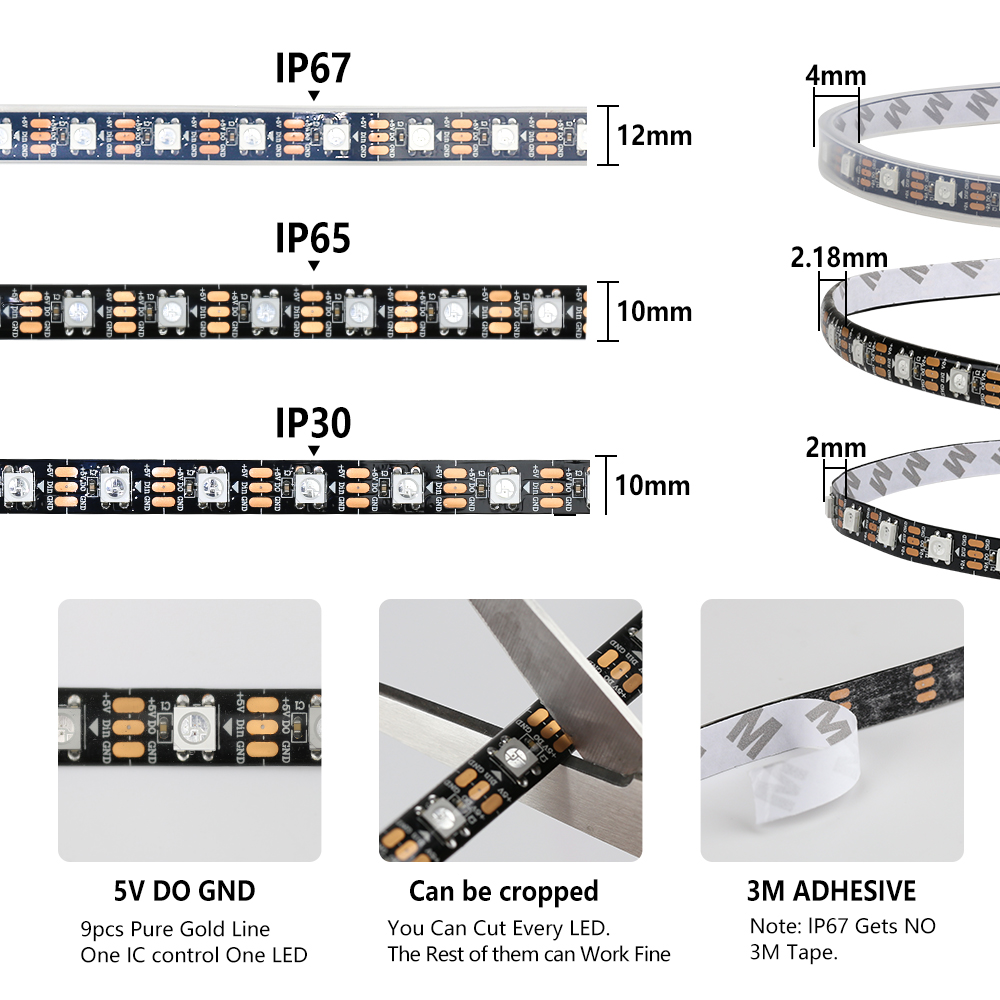 WS2812B 스마트 픽셀 RGBIC LED 스트립 라 - Smart Home Yellow 리뷰 및 가격