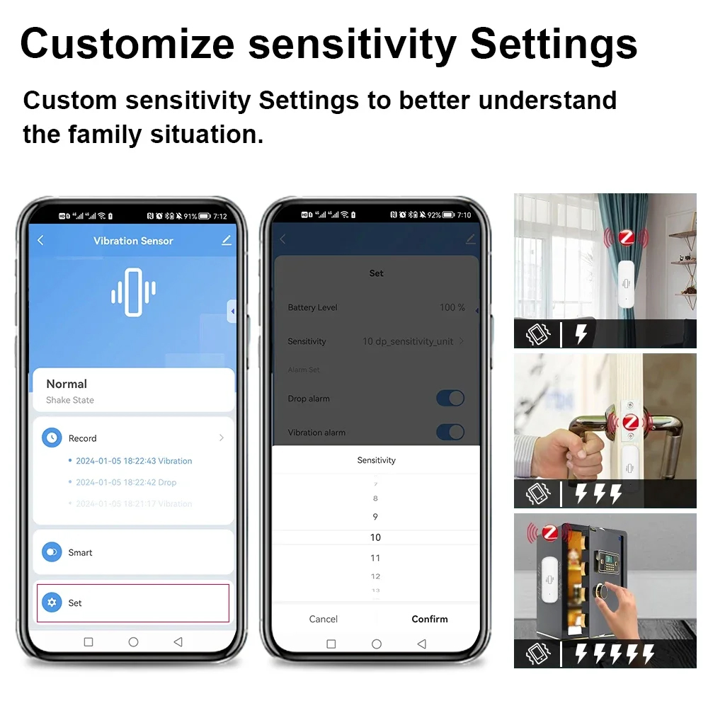 스마트 ZigBee 진동 센서 앱 모니터 홈 보안 보호 - Smart Home Monitoring 리뷰 및 가격
