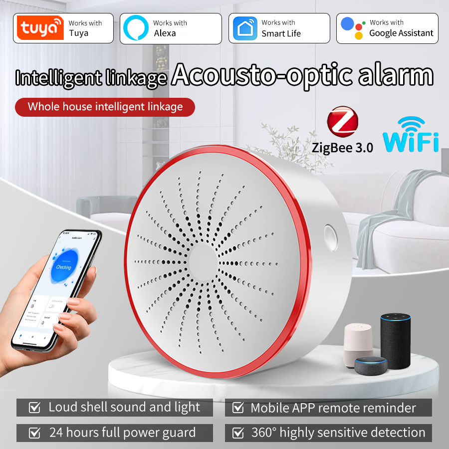 Tuya WiFi ZigBee 스마트 알람 사이렌 지능 - Smart Home Theater 리뷰 및 가격
