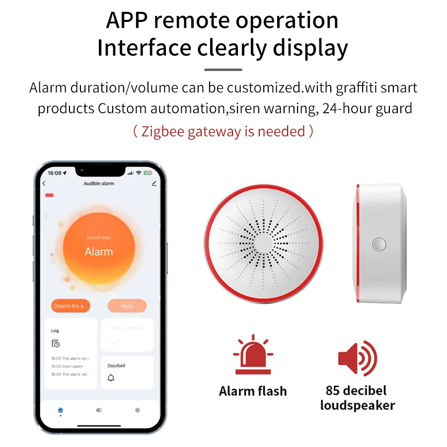 Tuya WiFi ZigBee 스마트 알람 사이렌 지능 - Smart Home Theater 리뷰 및 가격