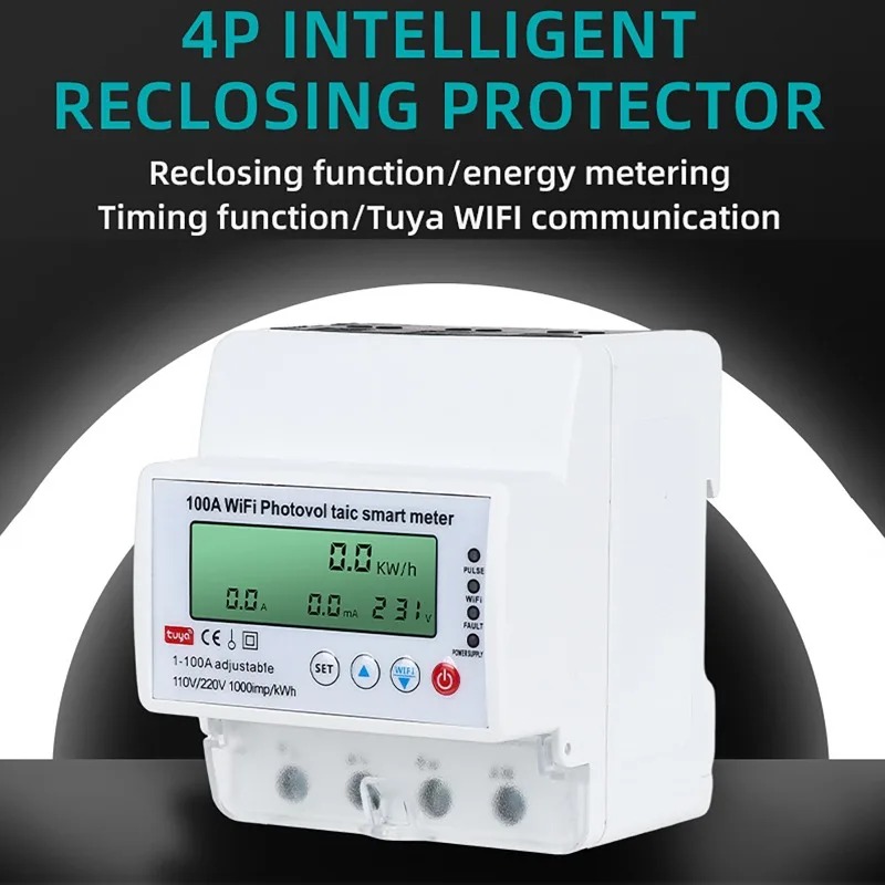 4P 1-100A WiFi 태양광 스마트 미터 1PH  - Smart Home Monitoring 리뷰 및 가격