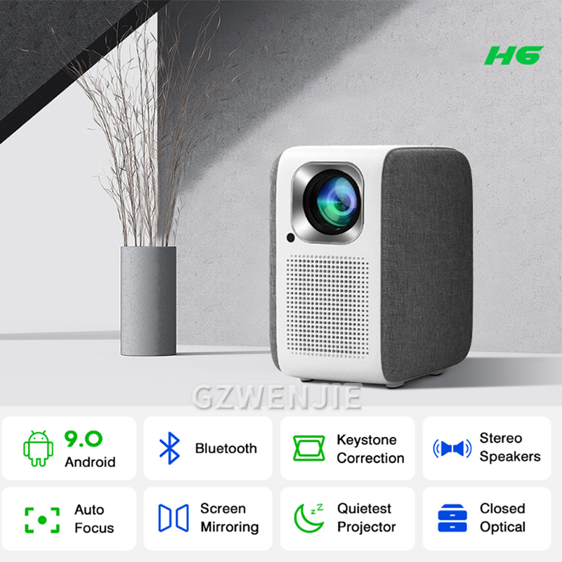 H6 미니 프로젝터 LED 1080P 풀 HD 휴대용  - Smart Home Theater 리뷰 및 가격