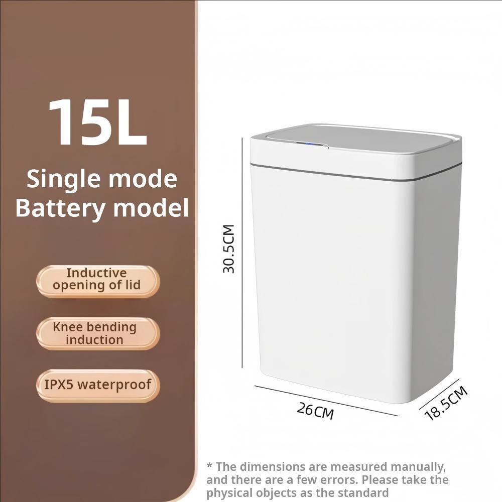 자동 센서 쓰레기통 15L 화이트 비접촉식 전자 쓰레기 - Smart Home Junkie 리뷰 및 가격