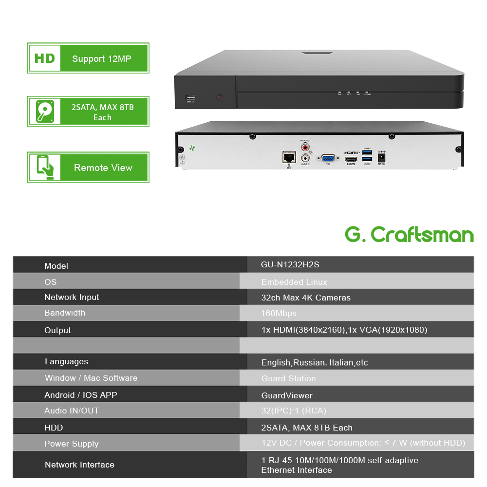 UNI 32CH NVR 12MP 보안 레코더 등록 보안 - Security Ip Camera 리뷰 및 가격