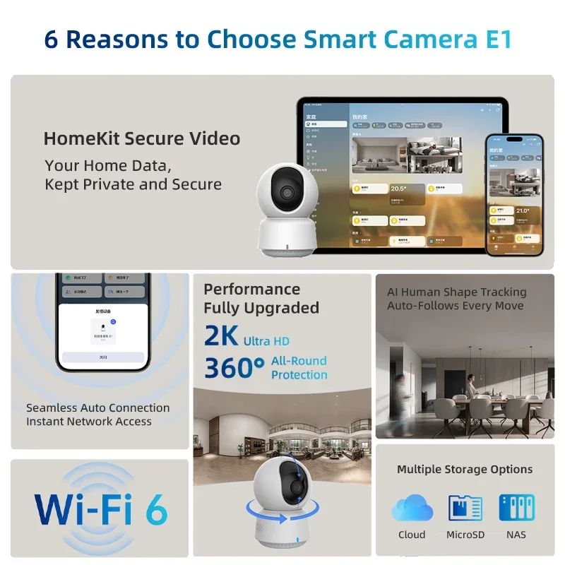 오리지널 아카라 스마트 카메라 E1 2K 1296P 3 - Smart Home Group 리뷰 및 가격