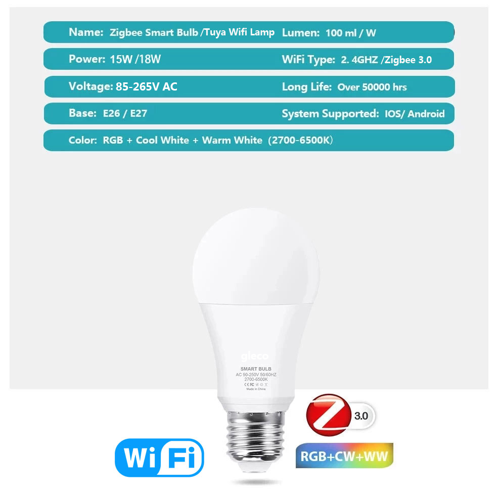 Zigbee-18W 15W 3.0 Led 전구 RGB  - Smart Home Yellow 리뷰 및 가격