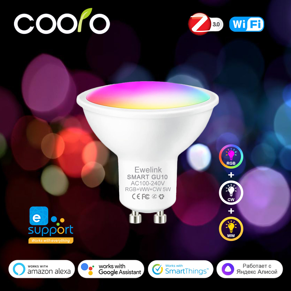 ZigBee GU10 WiFi 스마트 LED 전구 RG - Smart Home Yellow 리뷰 및 가격