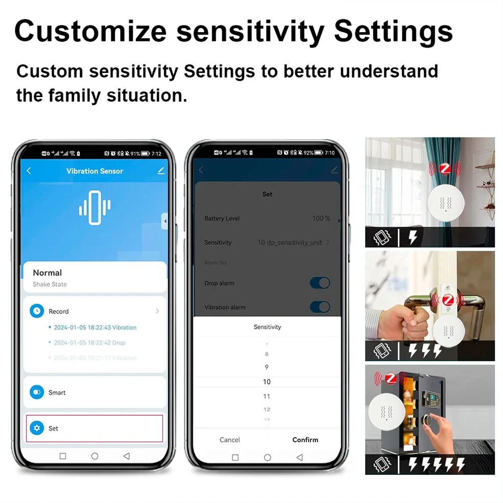 Tuya ZigBee 스마트 진동 및 기울기 센서 홈  - Smart Home Monitoring 리뷰 및 가격