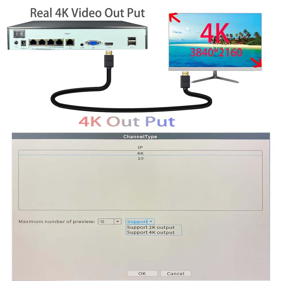 4K 10CH NVR 4/8포트 POE 8MP 5MP  - Security Ip Camera 리뷰 및 가격