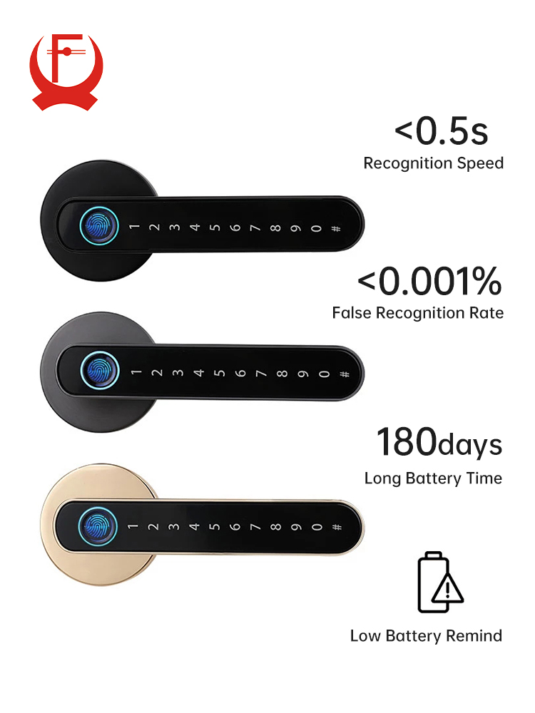 KAK 스마트 지문 도어 잠금 장치 검정색 생체 인식  - Smart Home Registration 리뷰 및 가격