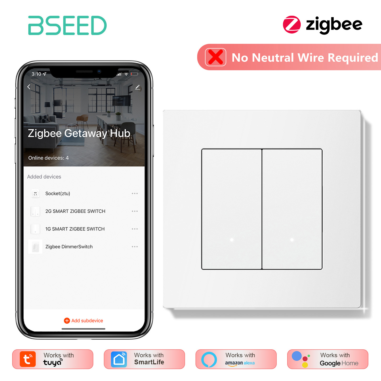 BSEED 1/2/3/4Gang Zigbee 라이트 스 - Smart Home Yellow 리뷰 및 가격