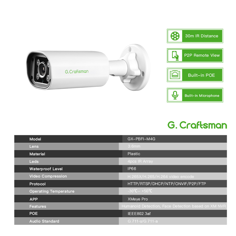 C GC PB 4MP POE IP 카메라, 내장 마이크 - Security Ip Camera 리뷰 및 가격