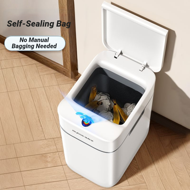 스마트 센서 휴지통 12L 자동 흡착 뚜껑형 쓰레기통  - Smart Home Junkie 리뷰 및 가격