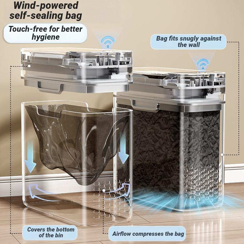 스마트 센서 휴지통 12L 자동 흡착 뚜껑형 쓰레기통  - Smart Home Junkie 리뷰 및 가격