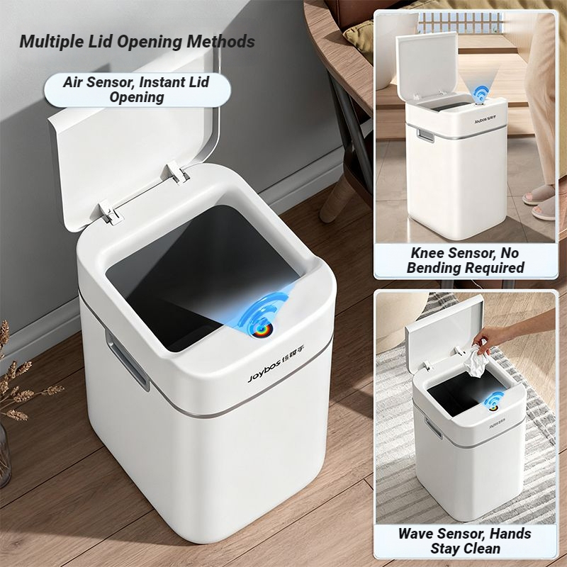 스마트 센서 휴지통 12L 자동 흡착 뚜껑형 쓰레기통  - Smart Home Junkie 리뷰 및 가격