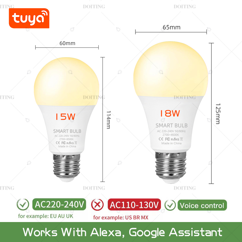 스마트 라이프 Tuya WiFi E27 전구 LED 조 - Smart Home Yellow 리뷰 및 가격