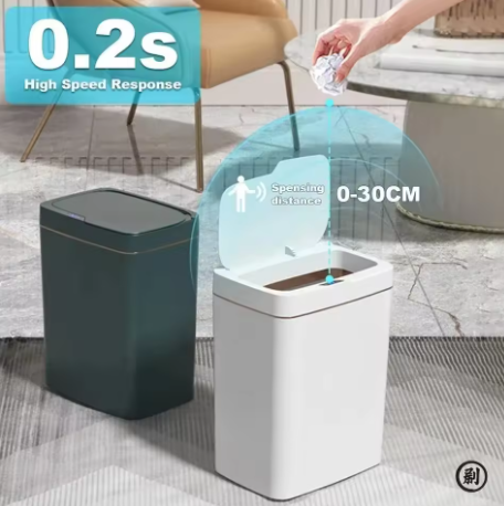 15L 스마트 센서 터치리스 휴지통 - 자동 개폐 경량 - Smart Home Junkie 리뷰 및 가격