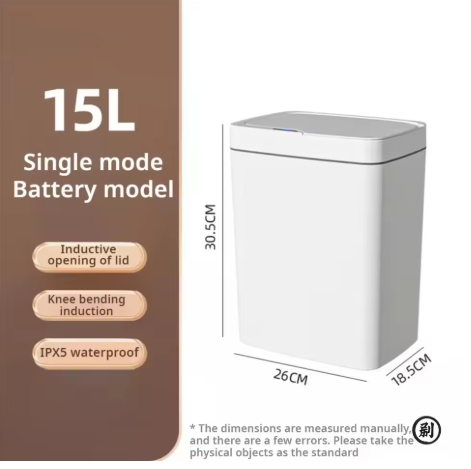 15L 스마트 센서 터치리스 휴지통 - 자동 개폐 경량 - Smart Home Junkie 리뷰 및 가격
