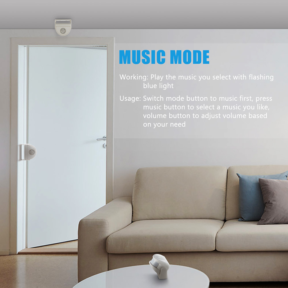 32 노래 환영 적외선 차임 초인종 무선 PIR 동작  - Wireless Door Sensor 리뷰 및 가격